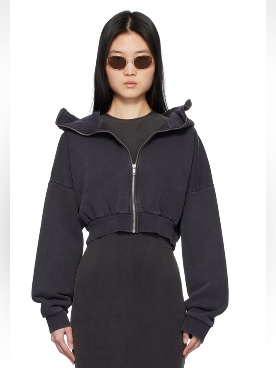 Entire Studios Sweaters - Entire Studios Navy Zip-Up Hoodie with Silver Zipper

X small